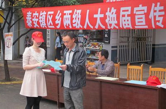 泰安镇：做好区乡人大换届宣传工作
