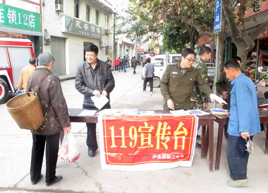 奇峰镇开展消防安全宣传活动