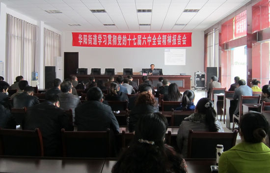 华阳街道贯彻学习党的十七届六中全会精神(图1)