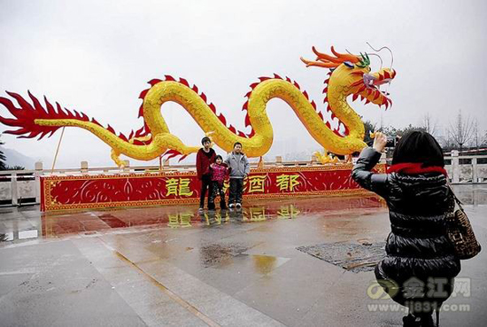 龙型彩灯现身宜宾迎春氛围越来越浓(图1)
