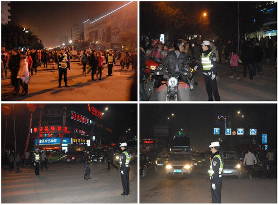 护航“元宵焰火晚会”&nbsp;泸州300交警全力保畅通(图2)