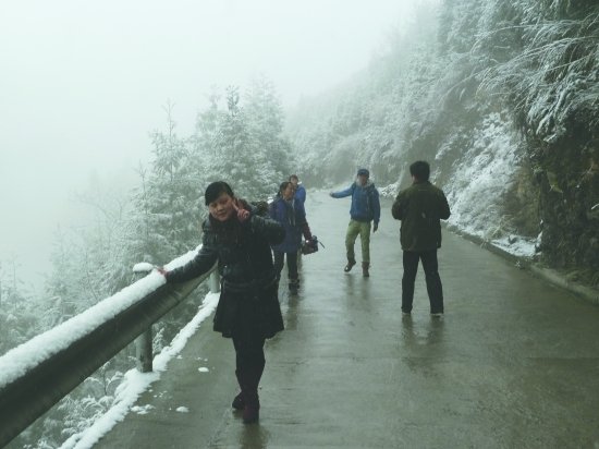 四川多地飞雪迎春&nbsp;华蓥山景区积雪超5cm(图1)