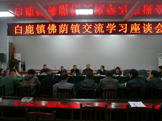 白鹿镇考察组到佛荫镇参观交流