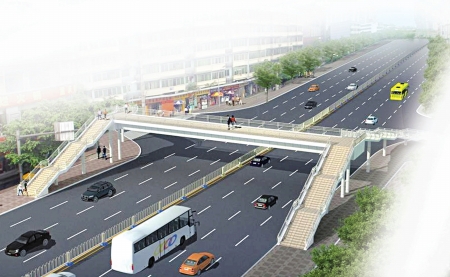 内江"旧城改造"首批项目月底启动&nbsp;5月底建成6座天桥(图1)