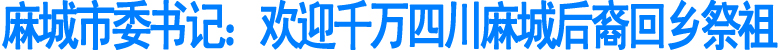 麻城市委书记：欢迎千万四川麻城后裔回乡祭祖(图1)
