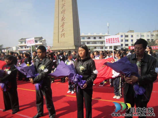 龙马潭区石洞镇&nbsp;开展清明祭扫活动(图2)