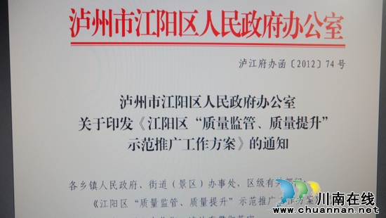 江阳区质量提升活动启动阶段取得良好开端