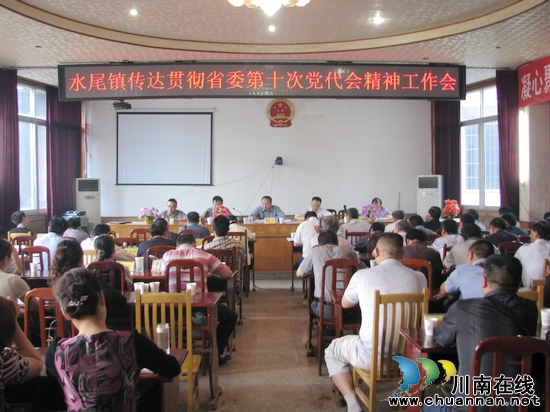 水尾镇：认真传达贯彻省委第十次党代会精神