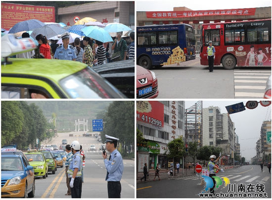护航高考 泸州公安交警全力以赴(图6) 护航高考 泸州公安交警全力以赴(图6)