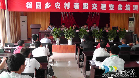 椒园乡：召开农村道路交通安全培训会(图1)