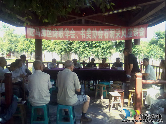 龙马潭区诗联学会、书美协会风采座谈在石洞举行(图1)