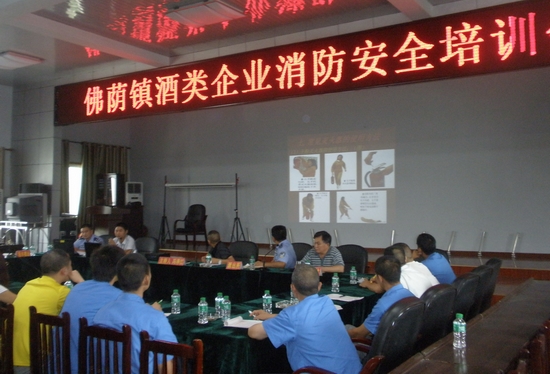 佛荫镇：召开酒类企业消防安全培训会(图1)