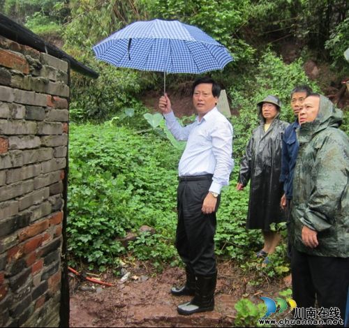 曹建国一行实地查看沙湾老街地质灾害情况(图3) 曹建国一行实地查看沙湾老街地质灾害情况(图3)