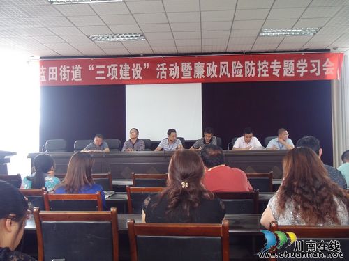 蓝田街道：开展“三项建设”暨廉洁履职专题学习会(图1)