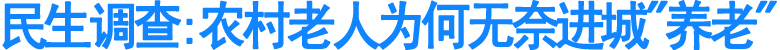 民生调查:农村老人为何无奈进城"养老"(图1)