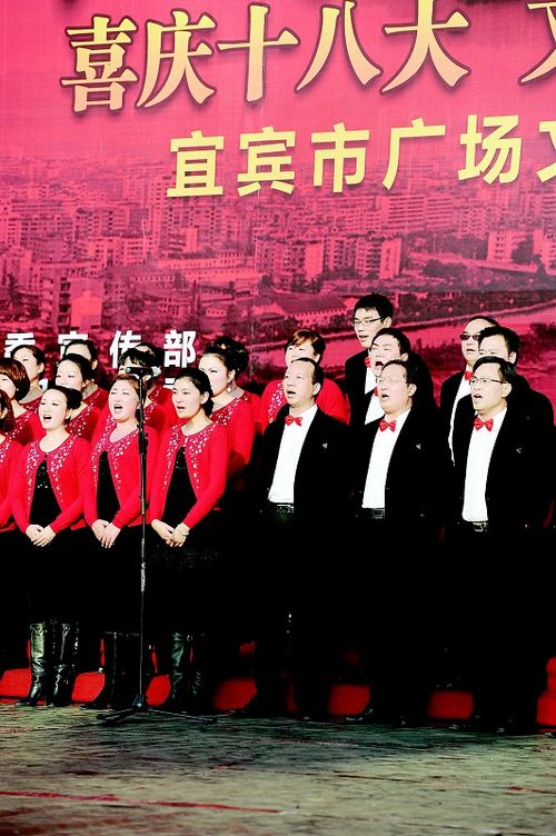 喜庆十八大&nbsp;宜宾市举行"发展颂"广场文艺演出(图5)