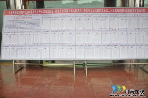 "晒"人口计生政务&nbsp;泸县云锦全面落实优惠政策(图1)