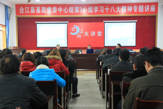 合江县基层党委中心组开展学习十八大精神专题讲座(图1)