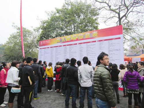 内江双选会上企业招兵买马&nbsp;学生"喊价"3000元(图1)