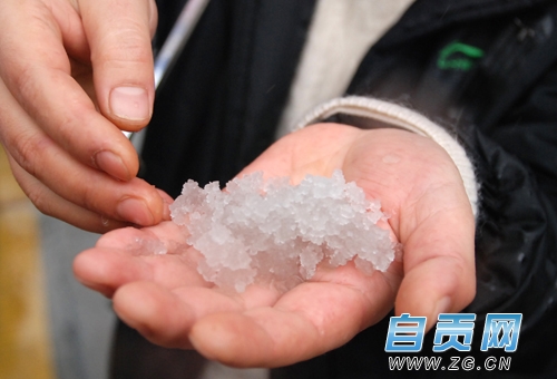 又出太阳又下冰粒 怪异天气“奇袭”自贡(图3) 又出太阳又下冰粒 怪异天气“奇袭”自贡(图3)