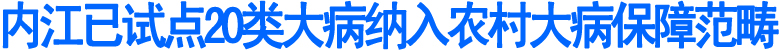 内江已试点20类大病纳入医保&nbsp;报销比例尚未达标(图1)