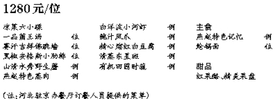 10家驻京办餐厅暗访:部分公务接待抽真龙喝茅台(图2) 10家驻京办餐厅暗访:部分公务接待抽真龙喝茅台(图2)