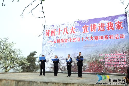 云锦镇：开展“诗画十八大&nbsp;宣讲进我家”活动