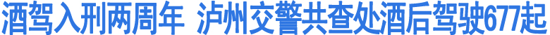 酒驾入刑两周年&nbsp;泸州交警共查处酒后驾驶677起(图1)