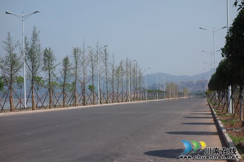 张坝桂圆林旅游区滨江路一期工程初步建成