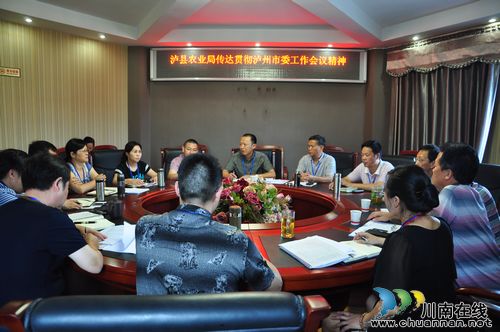 泸县农业局传达贯彻市委工作会议精神