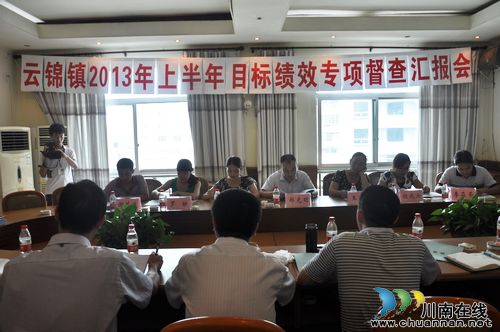 泸县县委目标督察组到云锦镇检查督导半年工作