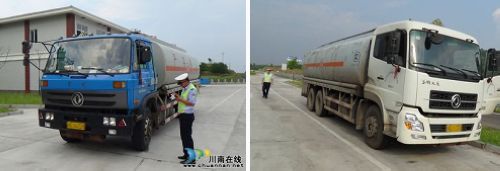 泸州交警高管大队"火眼金睛"&nbsp;查获危化品改装车(图1)