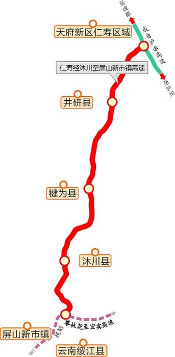 仁沐新高速2017年通车连接成都攀西川南经济区(图1)