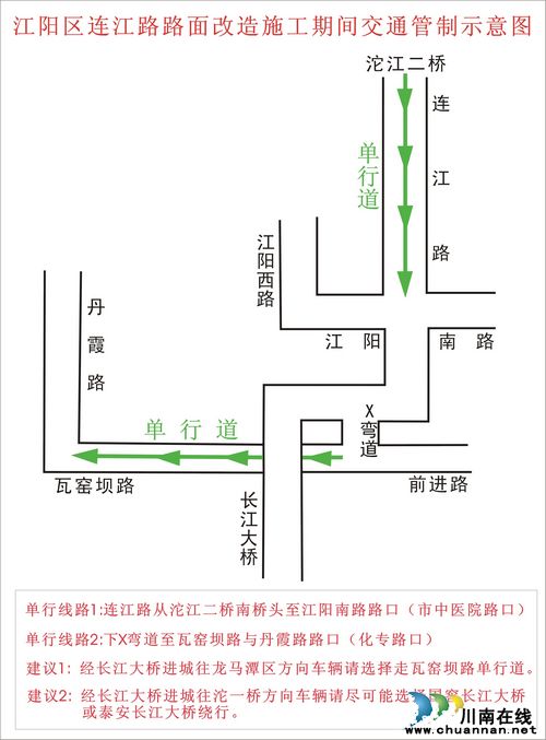7日起&nbsp;泸州市连江路部分路段将临时交通管制(图1)