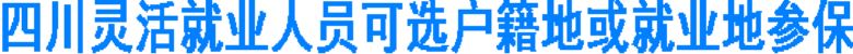 四川灵活就业人员可选户籍地或就业地参保(图1)