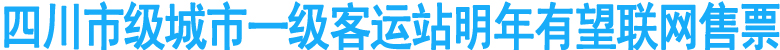 四川市级城市一级客运站明年有望联网售票