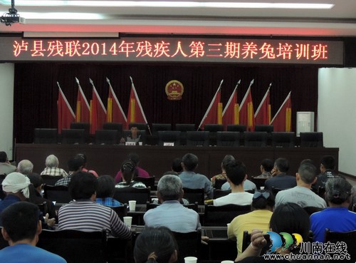 太伏镇：培训指导助残疾人养兔致富(图1)