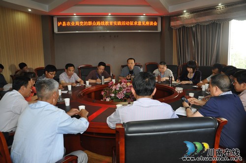 泸县农业局召开党的群众路线教育实践活动征求意见座谈会(图1)