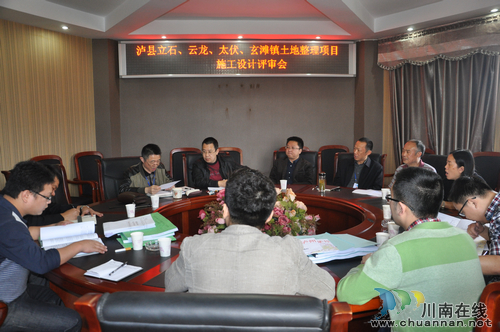 泸县召开2014年土地整理项目施工设计评审会(图1)