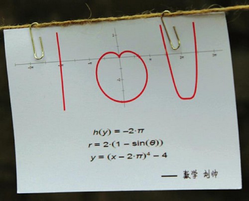 三行情诗大赛&nbsp;宜宾大学生三角函数示爱（图）(图2)