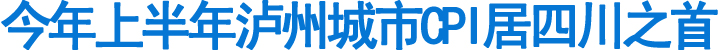 今年上半年泸州城市CPI居四川之首(图1)