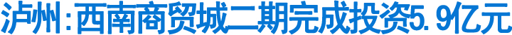 泸州:西南商贸城二期完成投资5.9亿元(图1)