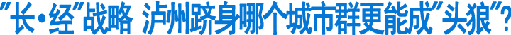 "长·经"战略&nbsp;泸州跻身哪个城市群更能成为"头狼"?(图1)