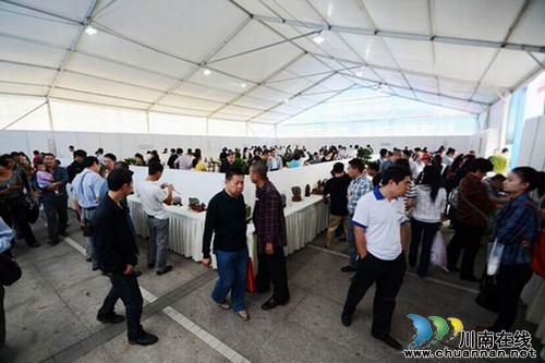 泸州:长江奇石博览会奇石成交额达800余万元(图1) 泸州:长江奇石博览会奇石成交额达800余万元(图1)
