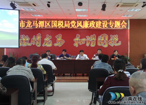 龙马潭区国税局传达省市党风廉政建设专题会议精神(图1)