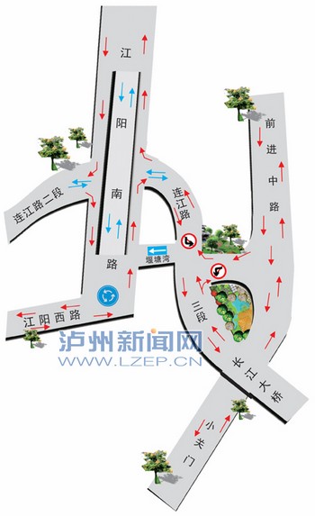 泸州江阳南路跨线桥今日通车 桥上畅通桥下堵(图3) 泸州江阳南路跨线桥今日通车 桥上畅通桥下堵(图3)