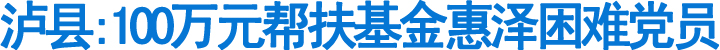 泸县:100万元帮扶基金惠泽困难党员(图1)