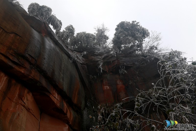 泸州叙永丹山紫霞峰迎来今年第一场冬雪(图4) 泸州叙永丹山紫霞峰迎来今年第一场冬雪(图4)