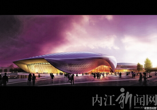 内江市体育中心:在湿地公园旁“横空出世”(图2) 内江市体育中心:在湿地公园旁“横空出世”(图2)
