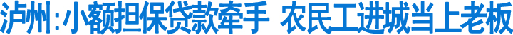 泸州:小额担保贷款牵手&nbsp;农民工进城当上老板(图1)